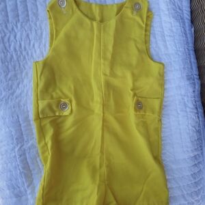 VTG Bright Yellow Sleeveless Romper
